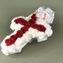 Cruz mediana rosas y claveles